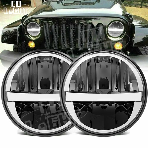 Pair led headlights - 7",
