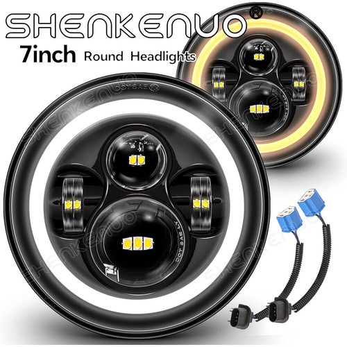 Pair led headlights - led,